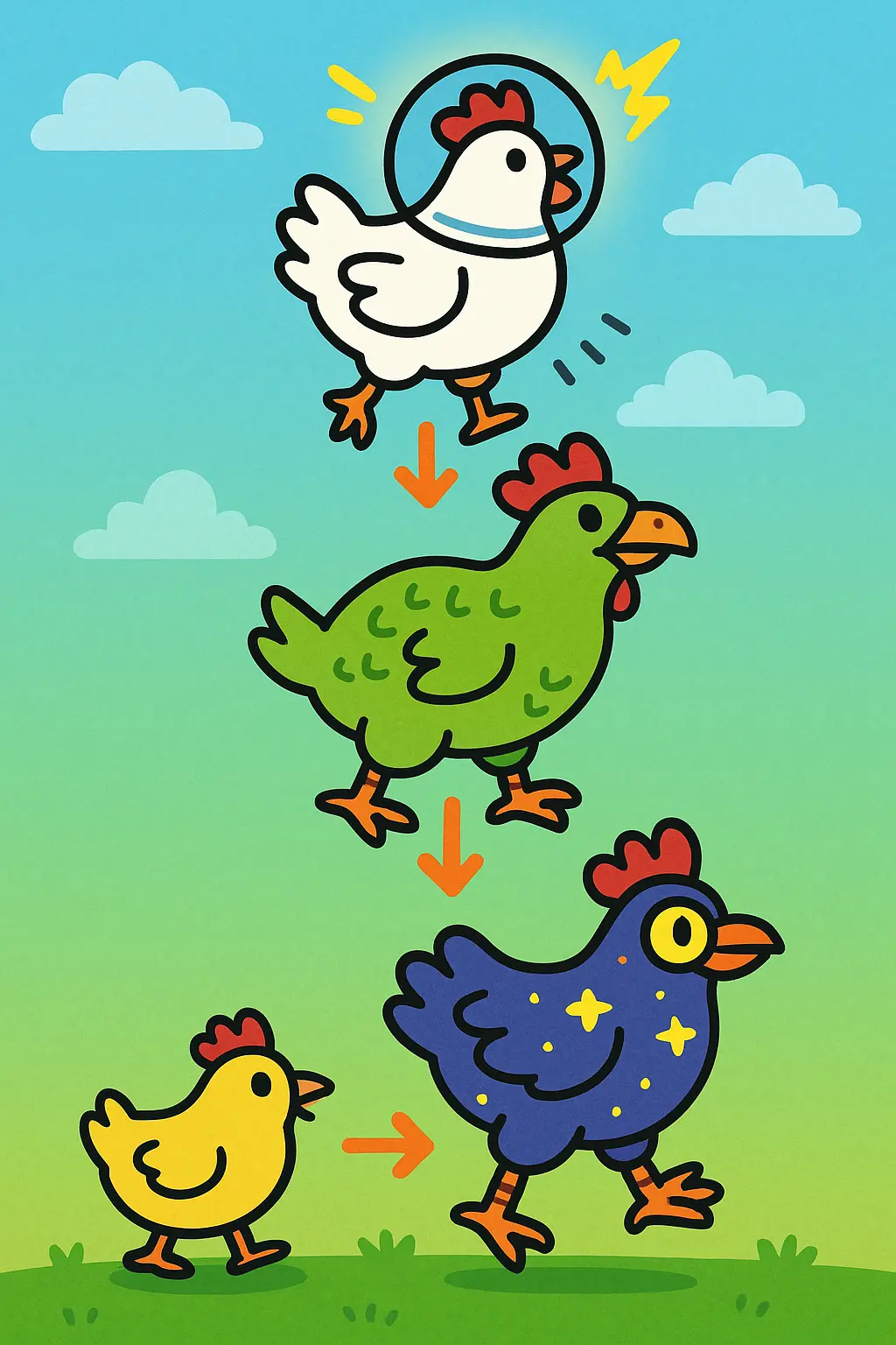 Vertical evolution chain